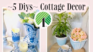 🌿((NEW)) 5 DIYS~Cottage Chic~Dollar Tree DECOR CRAFTS 🌿Olivias Romantic Home DIY