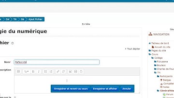 Déposer un fichier sur Moodle