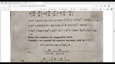 Total differential equations- 1 -Theory- Unit 3- 3