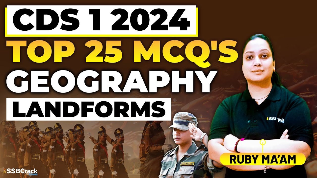 Top 25 MCQ's On Landforms | Geography | CDS 1 2024 | UPSC - YouTube