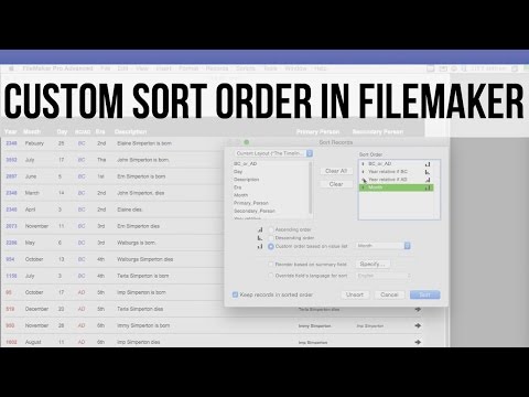 Custom Sort Order in FileMaker | FileMaker 14 Training Videos