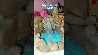 diy water fall🌊homedecor#diy #aesthetic #stone  #water #fall #easy #homemade #homedecor #viralvideo