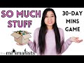 i tried the 30-day minimalism game in 2021 | the minimalists #minsgame | frugality & finance