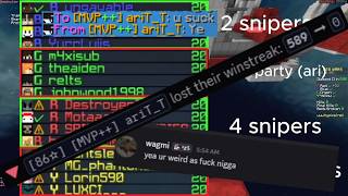 GUNNING DOWN ARICATS (BOUGHT) 500 WINSTREAK