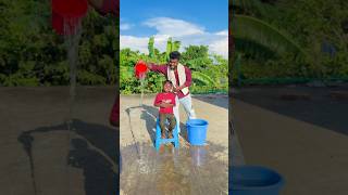 ভাইয়ের হাতে রাজুর মজার গোসল! 😆🛁 #shorts #funny #comedy #rajurvideo