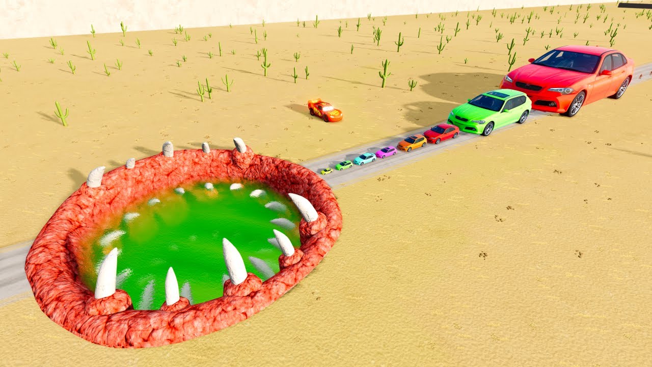 БОЛЬШИЕ И МАЛЕНЬКИЕ МАШИНЫ против ГИГАНТСКОЙ ЯМЫ 