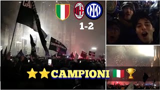 DERBY VINTO E SCUDETTO IN FACCIA⭐⭐! SIAMO CAMPIONI D'ITALIAAA 🖤💙🇮🇹 || MILAN-INTER 1-2