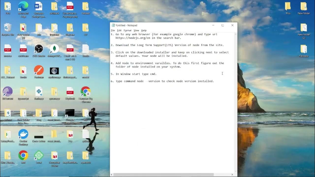 Installing node on windows pc youtube