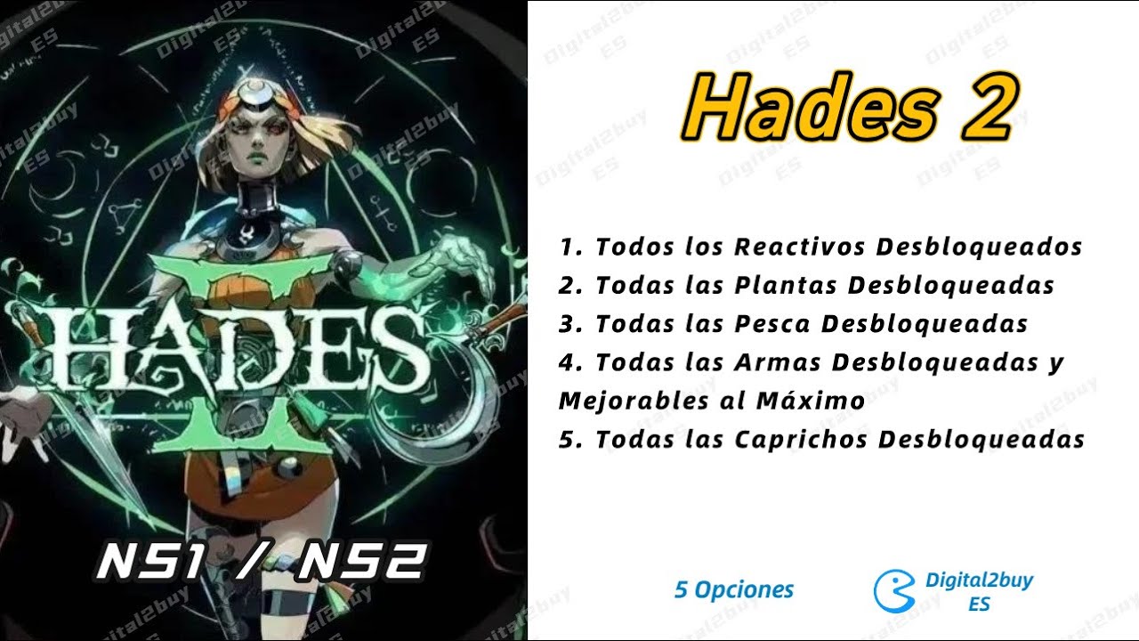 Hades 2 Español | Guardado Modificado Switch1 Switch2 | Armas, Reactivos y Caprichos al Máximo