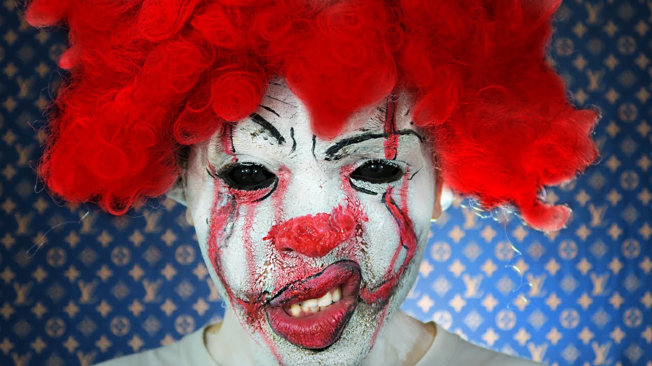 IT "PENNYWISE" INSPIRED MAKEUP AND WIG TUTORIAL 2017 ...