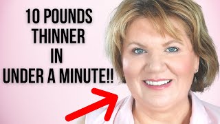 Contour A Round, Fat Face And Double Chin - Super Easy Makeup Over 50