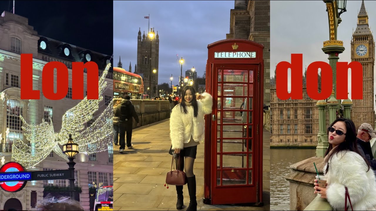 런던 vlog🇬🇧|이제 연말이니 크리스마스냄새 나는 런던💂‍♀️|취준에 지쳐 외장하드 털털 턴 영상