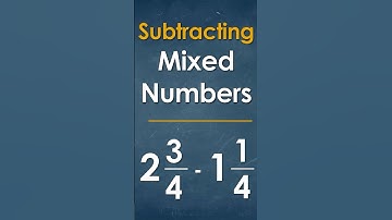 How to Subtract Mixed Numbers with Like Denominators