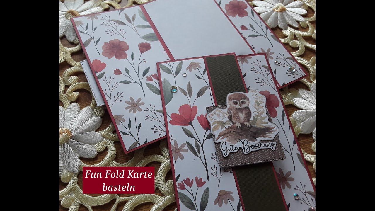 Fun Fold Karte basteln | Tedi & Action Papier | einfache Karte - YouTube