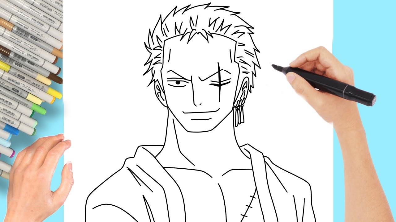 COMMENT DESSINER ZORO ETAPE PAR ETAPE | IDEE DE DESSIN FACILE - YouTube