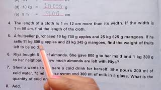 STD-3, LENGTH, WEIGHT AND CAPACITY BRAIN TEASERS, WORD PROBLEMS