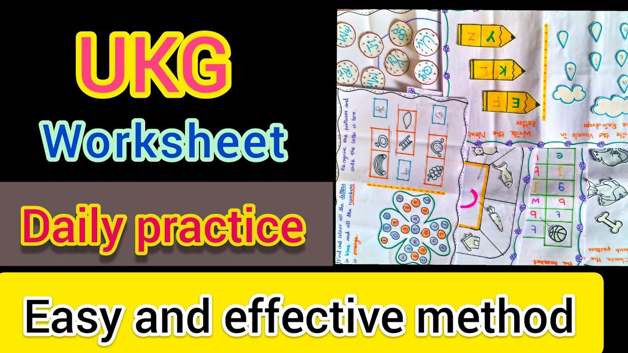 english worksheet daily practice for kgs and grade 1 simple and