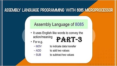 Instruction Set of Microprocessor Assembly Language (PART-3)