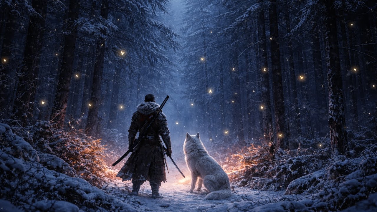 Warrior and Wolf | Ethereal Forest