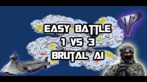 C&C Red Alert 2 - Yuri vs 3 Brutal AI (Boomer Rush)