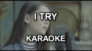 Video thumbnail of "Jasmine Thompson - I try [karaoke/instrumental] - Polinstrumentalista"