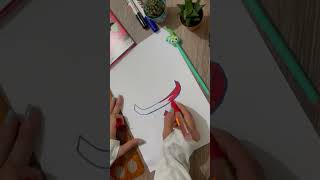 رسم - طريقة رسم الحروف العربية - رسم الحروف العربية بطريقة فنية - رسم حروف العربية - رسم حرف ب