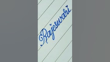 Name RAJESWARI In Cursive writing. #calligraphy #aesthetic #art #shortsvideo #ytshorts #yt #new