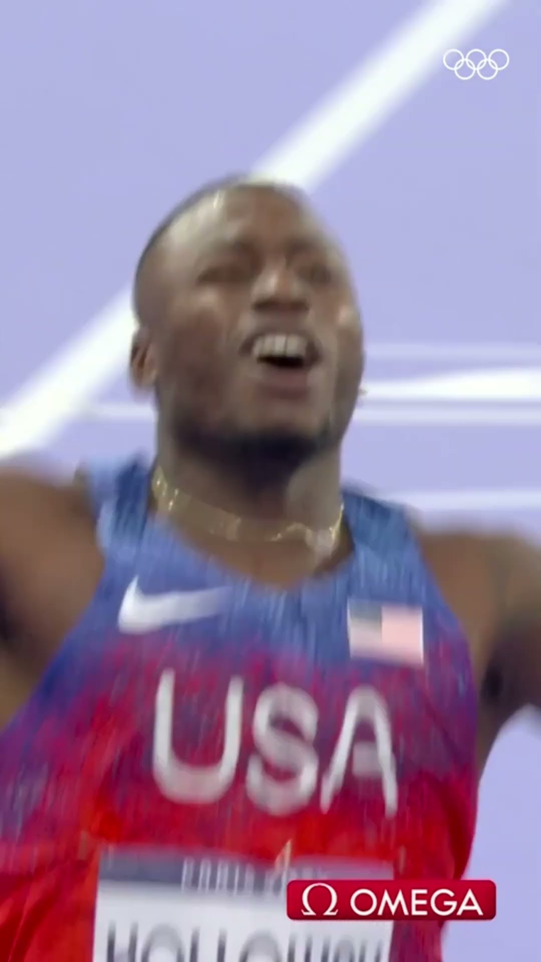 Grant Holloway finished the men's 110m hurdles in just 12.99 seconds at #Paris2024 securing gold!