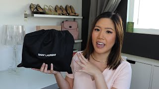 WHAT FITS INSIDE MY YSL Saint Laurent Medium Monogram Envelope Bag - Reveal & First Impressions WIMB