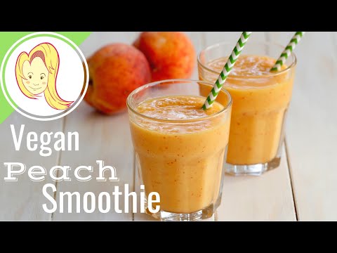 Vegan Fresh Peach Summer Smoothie