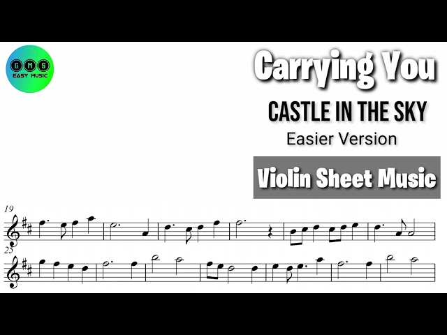 Carrying You - Castle In The Sky || Violin Sheet Music class=