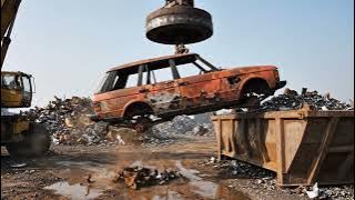 Industrial Scrap Metal Drop Tanpa Musik, Hanya Suara Nyata