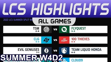 LCS Highlights Week4 Day2 LCS Summer 2022 All Games By Onivia