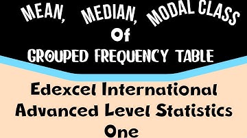 How to find the median, modal class and estimated mean in a grouped frequency table - EASY LEARNING