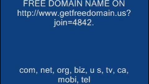 FREE DOMAIN NAME  com, net, org, biz, u s, tv, ca, mobi, tel