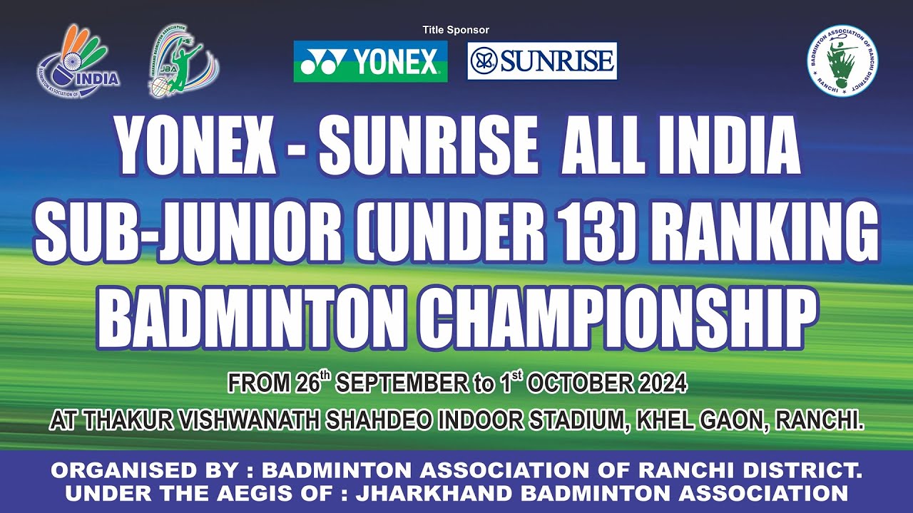 Yonex - Sunrise All india Sub - Junior (Under 13) Ranking Badminton ...