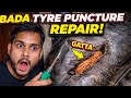 Truck Tyre cut repair in 10 minutes Full Video”😱😱#ntp 