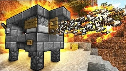 Minecraft:how to make a flaming arrow machine gun