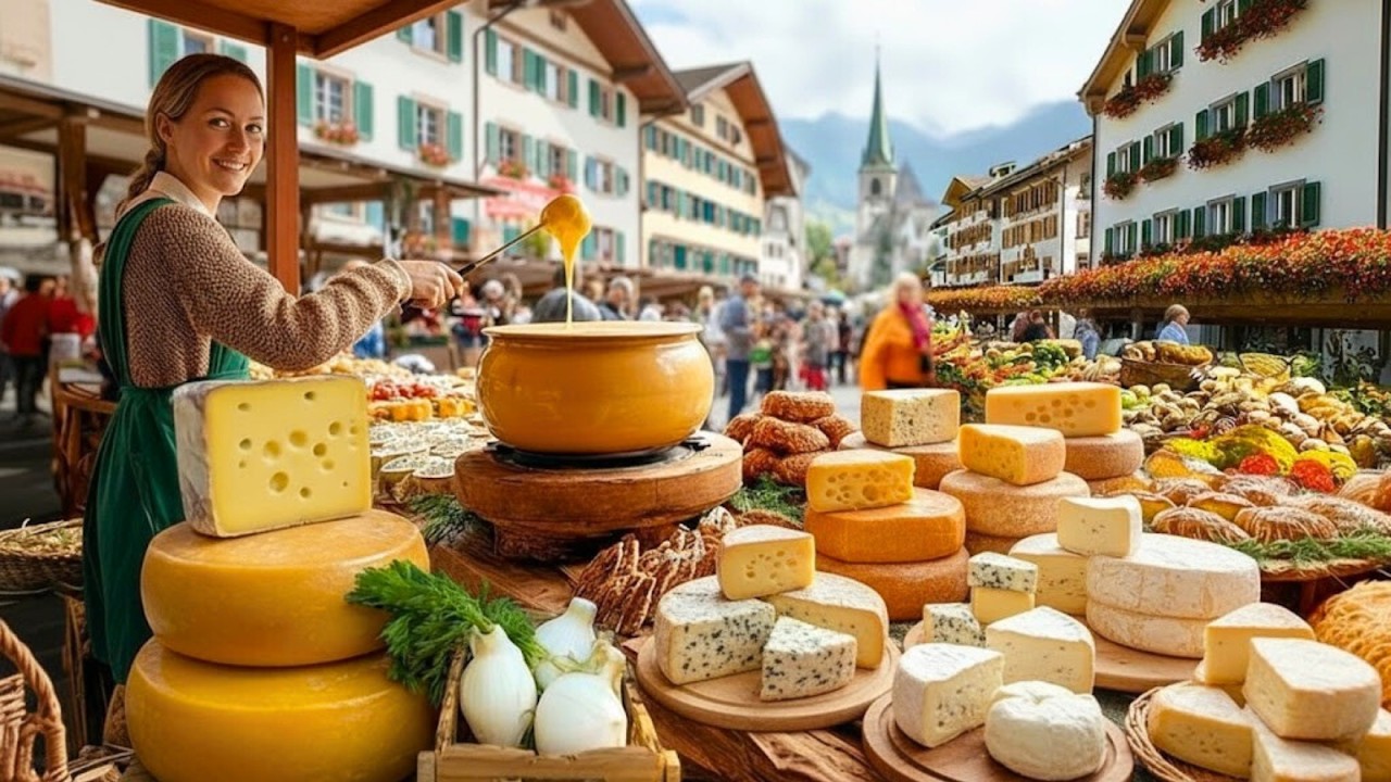 Swiss Cheese Raclette  - Tradition Cheese from Alpine Milking Cows - Fondue