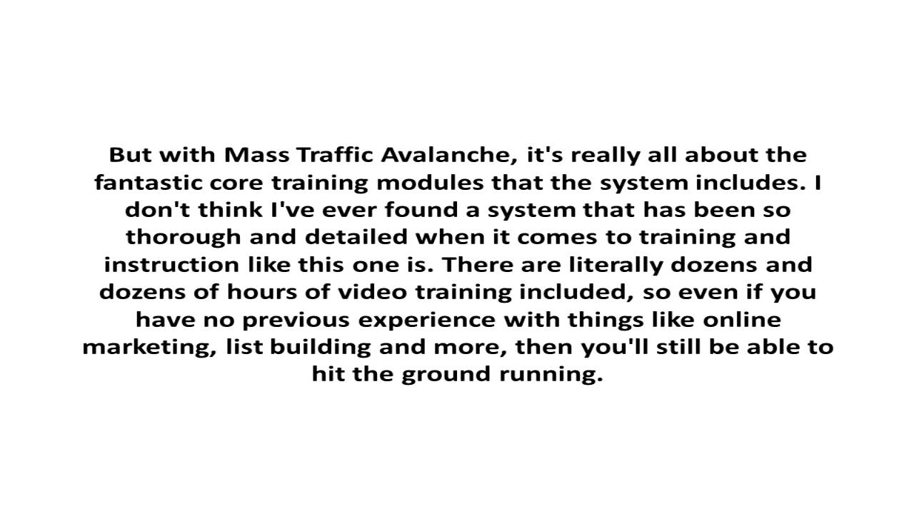 Is Mass Traffic Avalanche Your Work At Home Solution?