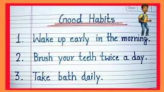 Good habits for kids | Good habits | Daily habits | Good habits 10 line | Healthy habits | 10 habits
