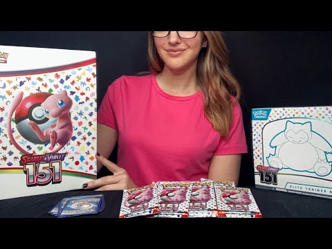 Pokemon 151 Card Opening l ASMR Cards Sounds, Binder Organization, Soft Spoken