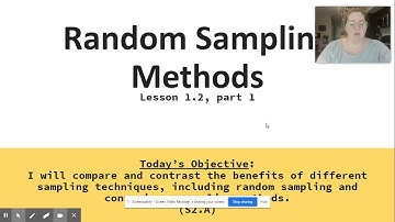 Lesson 1.2a Video - Sampling Methods