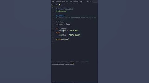 Python Shorts - Ternary Operator Demystified! #python #codingtips #coding #codelife #learning