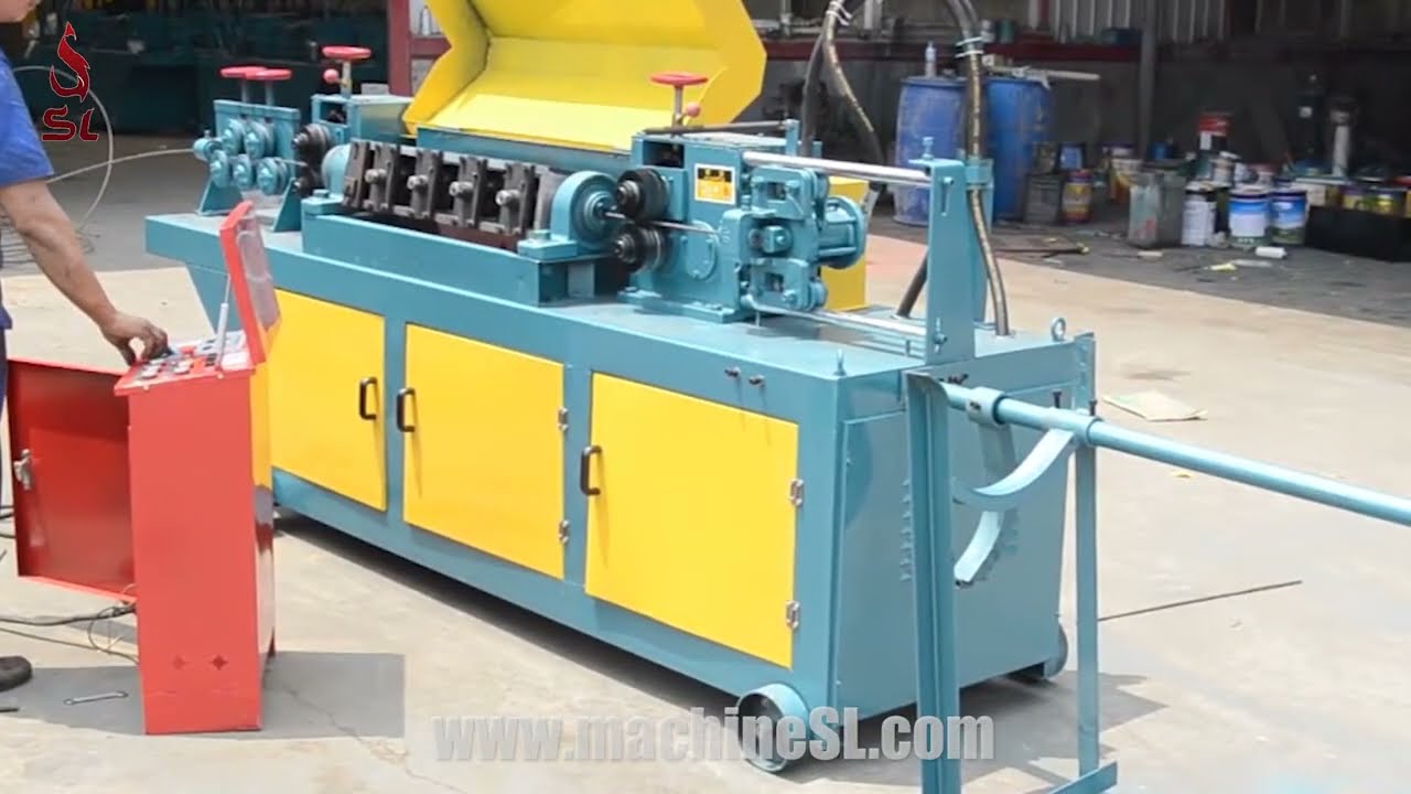 rebar straightening cutting machine | rebar decoil machine
