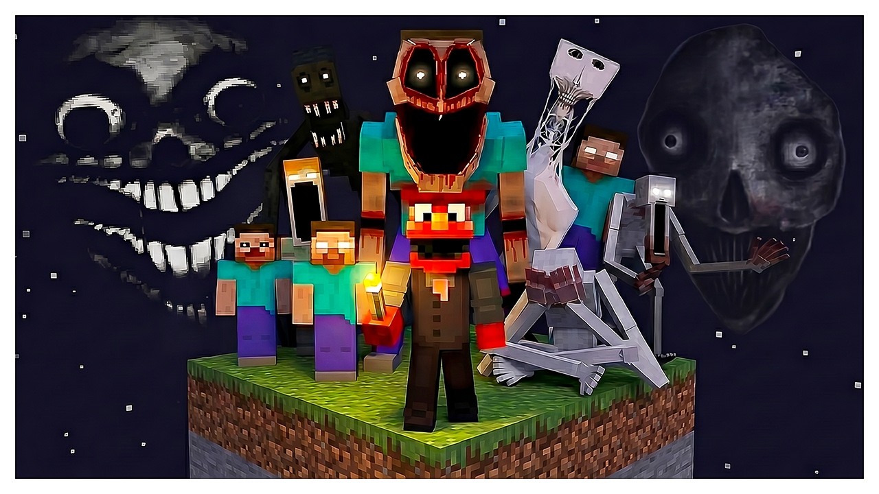 DODAŁEM WSZYSTKIE HORROR MODY na SKYBLOCK w MINECRAFT