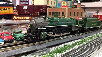 MTH Railking Southern Railway 4-8-2 Mohawk #1481 Steam Locomotive Test Run 2