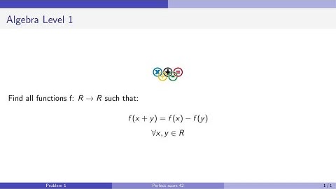 Very easy functional equation | Math olympiads | level 1