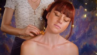 ASMR | Massage crânien, dos et nuque 💆🏻‍♀️ et brossage de cheveux pour dormir