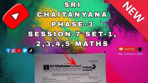 Sri chaitanyana school phase-3 session-8 set-1, 2,3,4,5.#question #exam #paper 